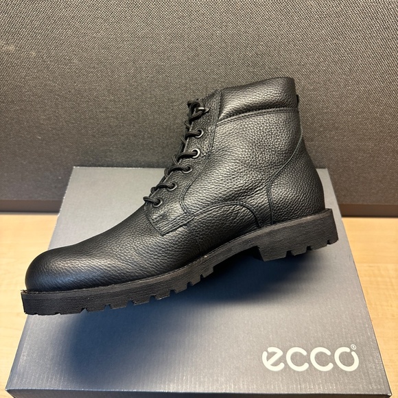NIB! ECCO 530314 Men's Jamestown High-Cut Black Boot Hydromax EU44/US10-10.5 - Picture 7 of 9
